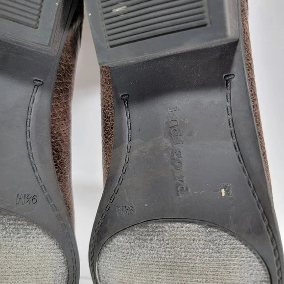 Indigo Womens‎ 9.5 Brown Slip On Ankle Shoes Casual Synthetic - Picture 10 of 11